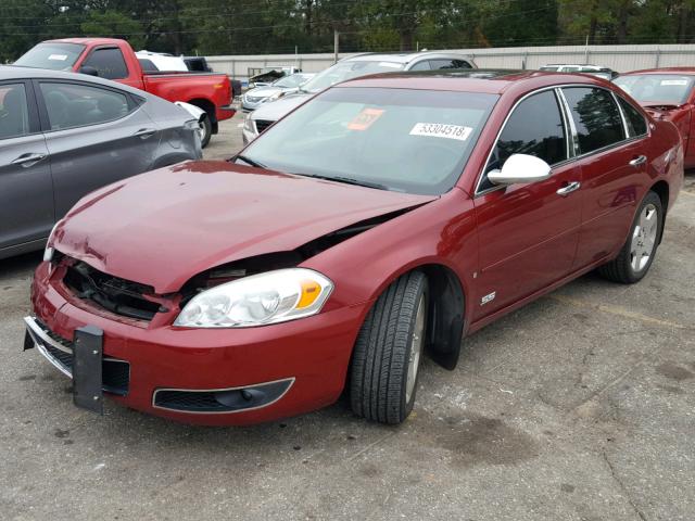 2G1WD58C779166373 - 2007 CHEVROLET IMPALA SUP RED photo 2