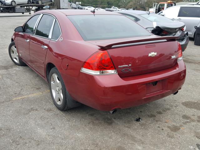 2G1WD58C779166373 - 2007 CHEVROLET IMPALA SUP RED photo 3
