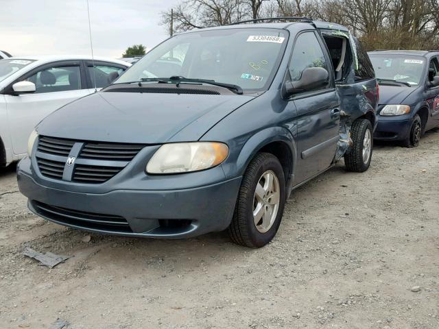 1D4GP45R86B732093 - 2006 DODGE CARAVAN SX BLUE photo 2