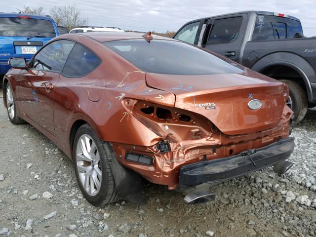 KMHHU6KJ3DU089444 - 2013 HYUNDAI GENESIS CO ORANGE photo 3