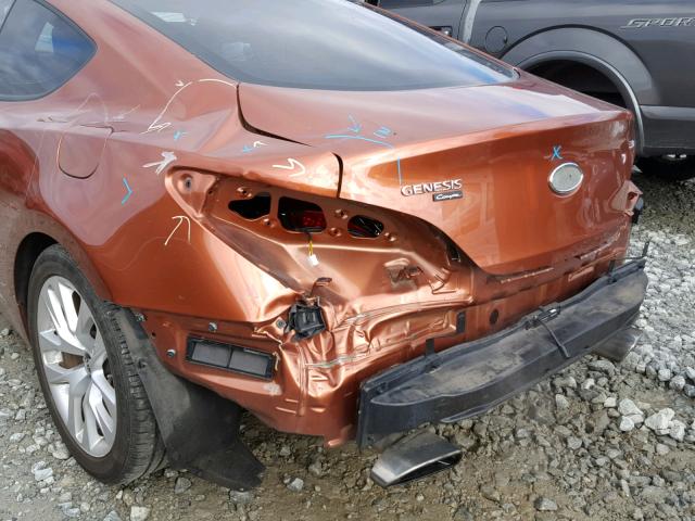 KMHHU6KJ3DU089444 - 2013 HYUNDAI GENESIS CO ORANGE photo 9