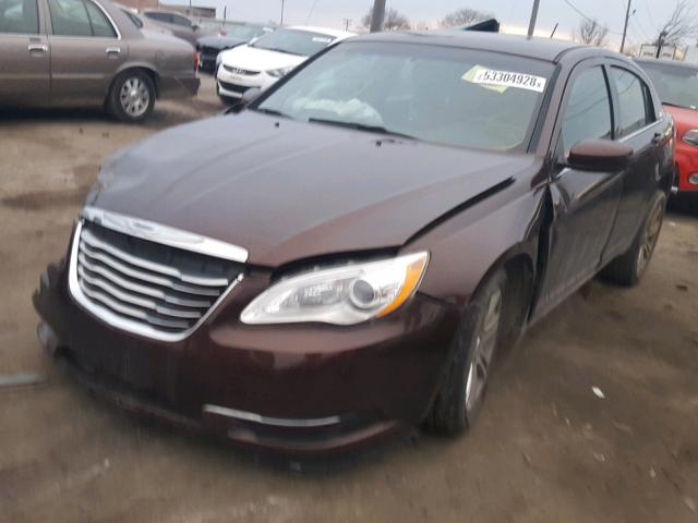 1C3CCBBB2DN618366 - 2013 CHRYSLER 200 TOURIN MAROON photo 2