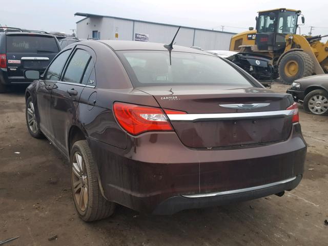 1C3CCBBB2DN618366 - 2013 CHRYSLER 200 TOURIN MAROON photo 3