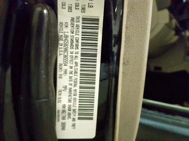 1J8HG58206C365554 - 2006 JEEP COMMANDER BLACK photo 10