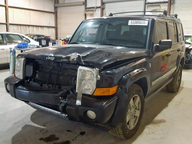 1J8HG58206C365554 - 2006 JEEP COMMANDER BLACK photo 2