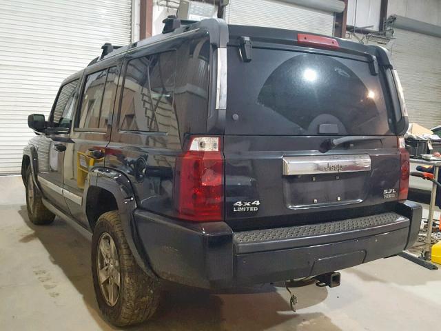 1J8HG58206C365554 - 2006 JEEP COMMANDER BLACK photo 3