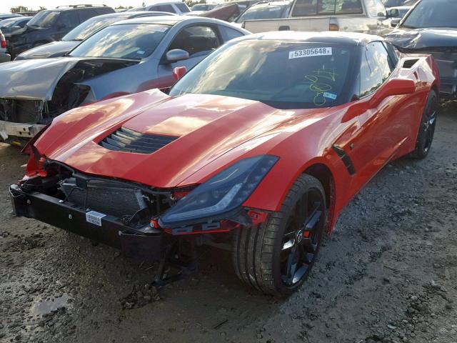 1G1YD2D72F5101507 - 2015 CHEVROLET CORVETTE S RED photo 2