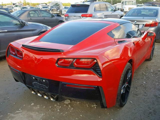 1G1YD2D72F5101507 - 2015 CHEVROLET CORVETTE S RED photo 4