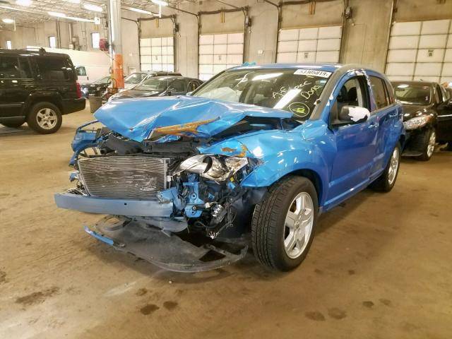 1B3HB48A39D157577 - 2009 DODGE CALIBER SX BLUE photo 2