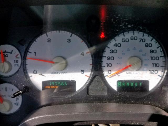 3D7KS28C55G823089 - 2005 DODGE RAM 2500 S შავი ფოტო 8