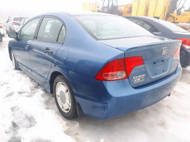 2HGFA16448H024575 - 2008 HONDA CIVIC DX-G BLUE photo 3