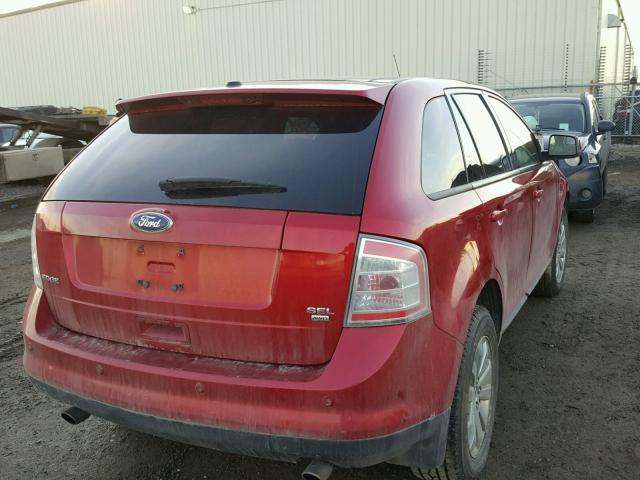 2FMDK4JC6ABB43154 - 2010 FORD EDGE SEL RED photo 4