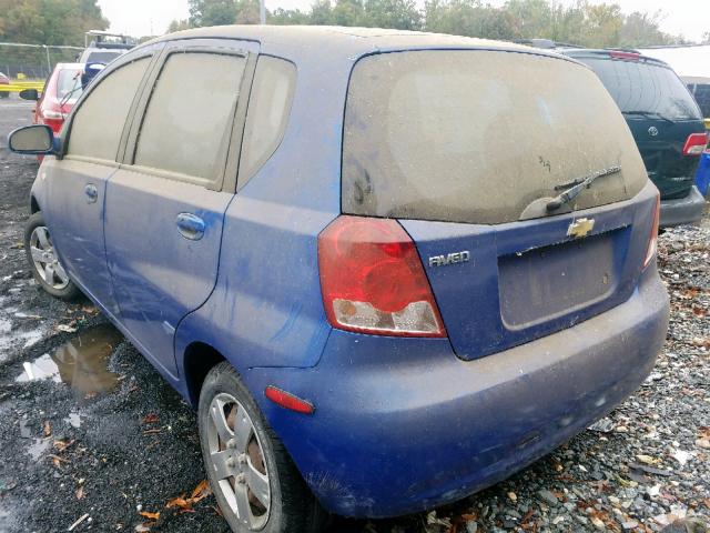 KL1TD66656B530842 - 2006 CHEVROLET AVEO BASE Mavi foto 3