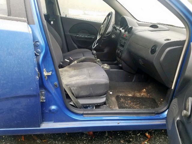 KL1TD66656B530842 - 2006 CHEVROLET AVEO BASE Mavi foto 5