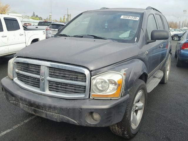 1D4HB48D14F110301 - 2004 DODGE DURANGO SL GRAY photo 2