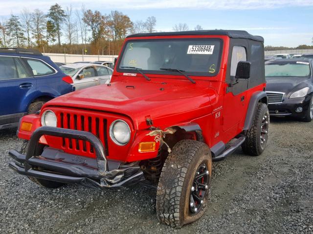 1J4FA39S32P736951 - 2002 JEEP WRANGLER / RED photo 2