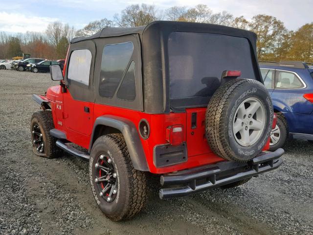 1J4FA39S32P736951 - 2002 JEEP WRANGLER / RED photo 3