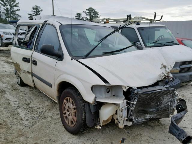 1D4GP25E75B307271 - 2005 DODGE CARAVAN SE WHITE photo 1