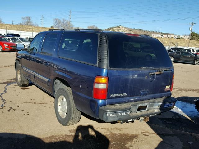 1GKFK16Z23J159010 - 2003 GMC YUKON XL K BLUE photo 3