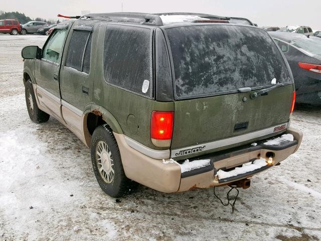 1GKDT13W612220378 - 2001 GMC JIMMY GREEN photo 3