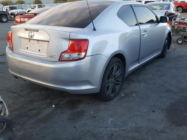 JTKJF5C74B3020206 - 2011 TOYOTA SCION TC SILVER photo 4