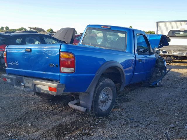 1FTYR11V7XPC01291 - 1999 FORD RANGER BLUE photo 4