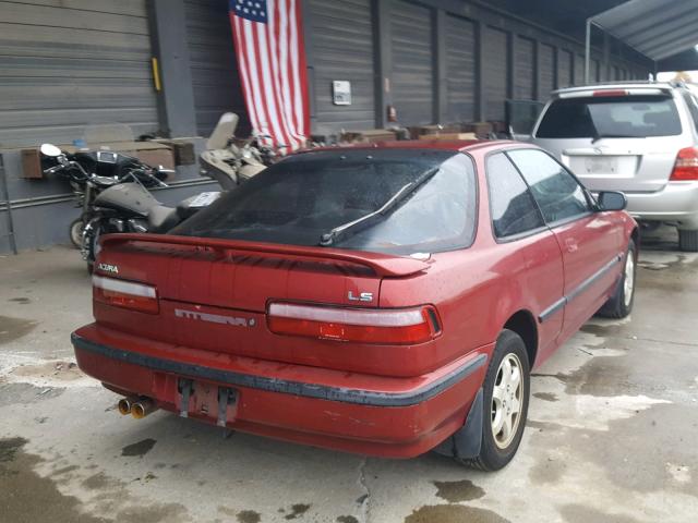 JH4DA9456LS033357 - 1990 ACURA INTEGRA LS RED photo 4