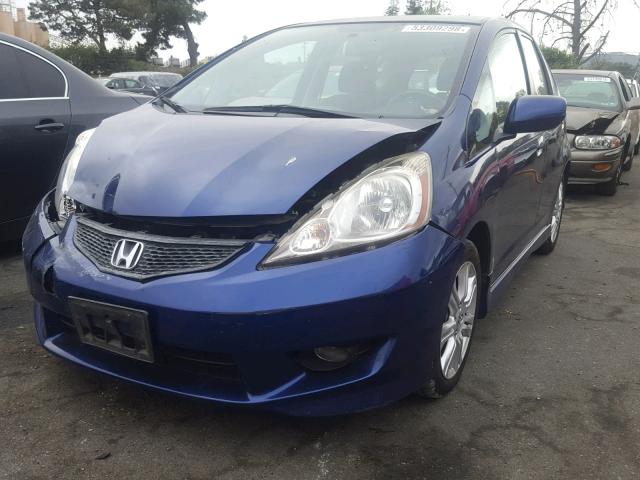 JHMGE8H55BC013339 - 2011 HONDA FIT SPORT BLUE photo 2