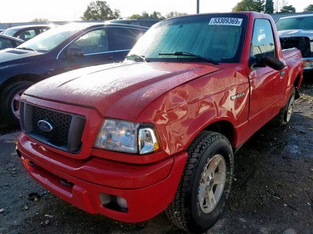 1FTZR11U74PA27973 - 2004 FORD RANGER RED photo 2