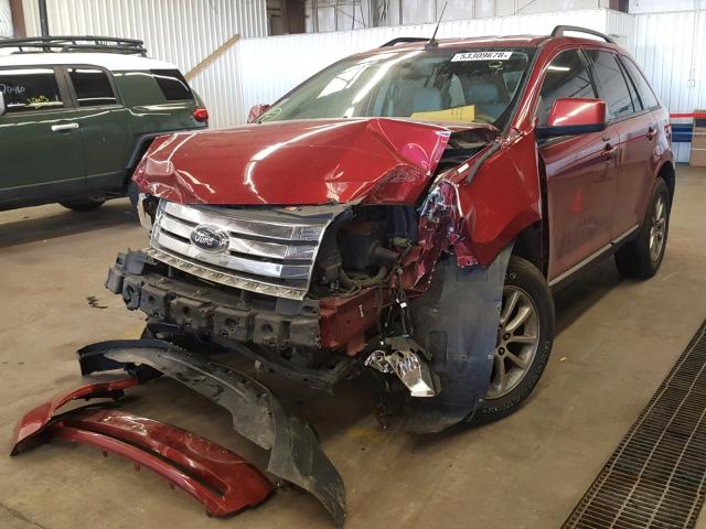 2FMDK38C87BA46188 - 2007 FORD EDGE SEL BURGUNDY photo 2