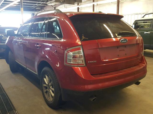 2FMDK38C87BA46188 - 2007 FORD EDGE SEL BURGUNDY photo 3