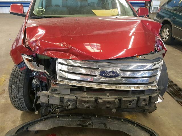 2FMDK38C87BA46188 - 2007 FORD EDGE SEL BURGUNDY photo 7