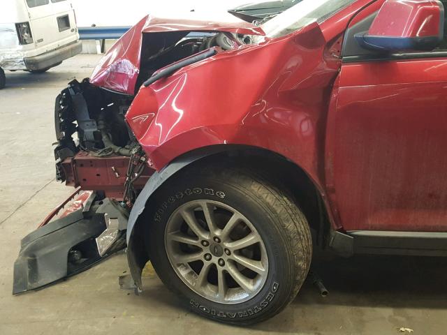 2FMDK38C87BA46188 - 2007 FORD EDGE SEL BURGUNDY photo 9