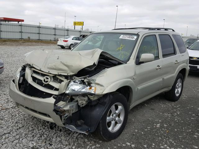 4F2YZ96155KM31667 - 2005 MAZDA TRIBUTE S TAN photo 2