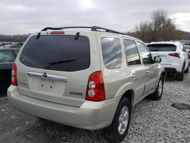 4F2YZ96155KM31667 - 2005 MAZDA TRIBUTE S TAN photo 4