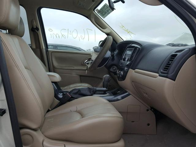 4F2YZ96155KM31667 - 2005 MAZDA TRIBUTE S TAN photo 5