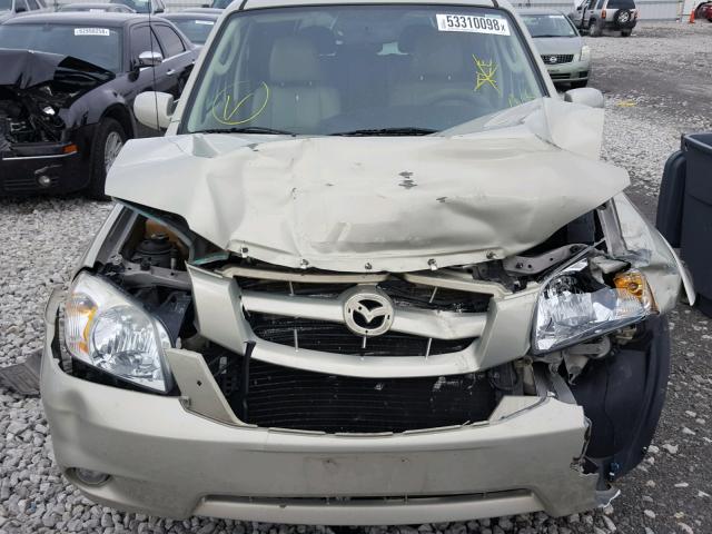 4F2YZ96155KM31667 - 2005 MAZDA TRIBUTE S TAN photo 9