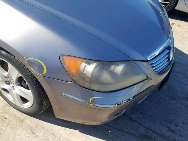 JH4KB16546C005185 - 2006 ACURA RL GRAY photo 9