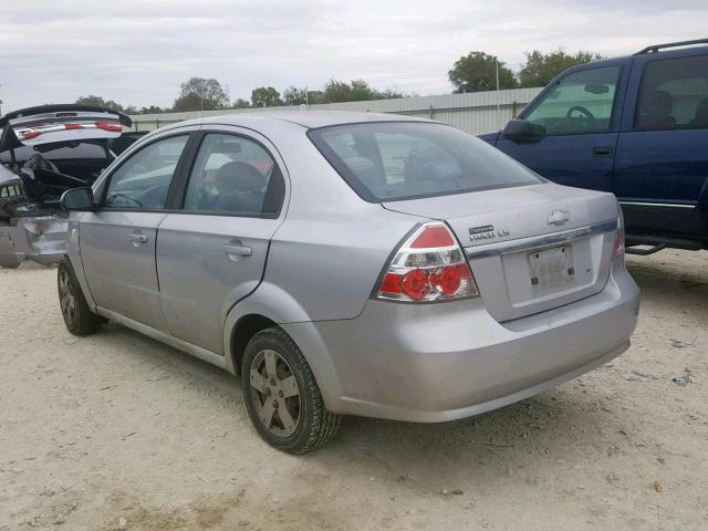 KL1TD56648B135516 - 2008 CHEVROLET AVEO BASE Gümüş foto 3