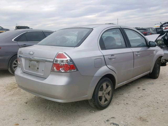 KL1TD56648B135516 - 2008 CHEVROLET AVEO BASE Gümüş foto 4