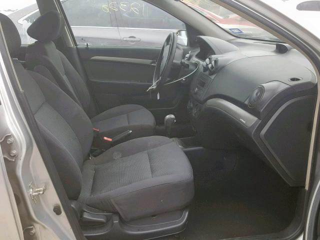 KL1TD56648B135516 - 2008 CHEVROLET AVEO BASE Gümüş foto 5