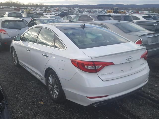 5NPE34AF4FH021307 - 2015 HYUNDAI SONATA SPO WHITE photo 3