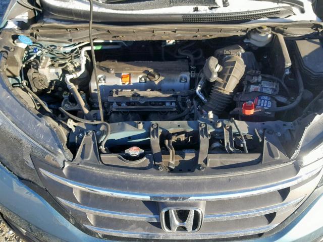 2HKRM4H76EH696524 - 2014 HONDA CR-V EXL BLUE photo 7