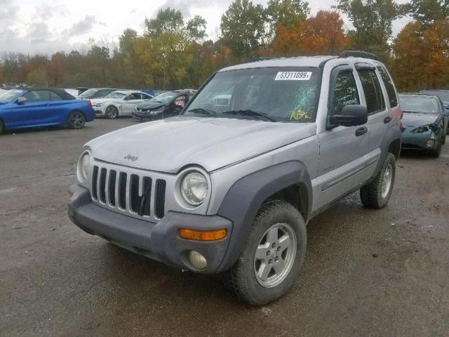 1J4GL48K12W258461 - 2002 JEEP LIBERTY SP SILVER photo 2