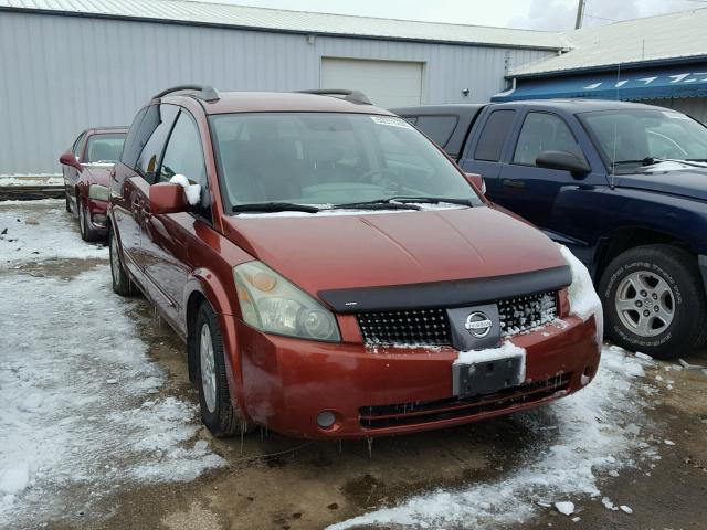 5N1BV28U94N366136 - 2004 NISSAN QUEST S MAROON photo 1