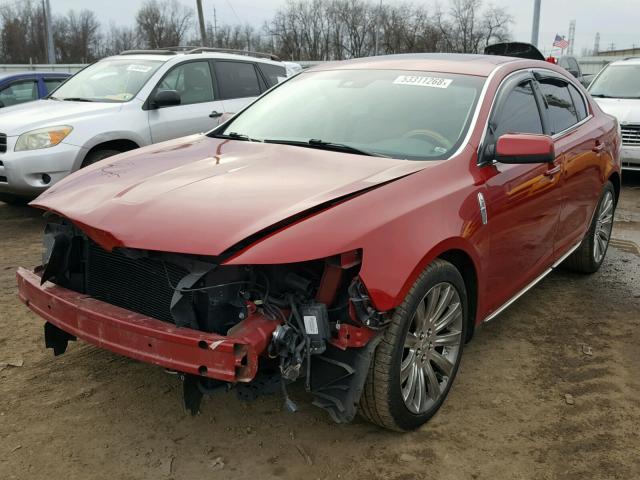 1LNHM93R69G633737 - 2009 LINCOLN MKS MAROON photo 2