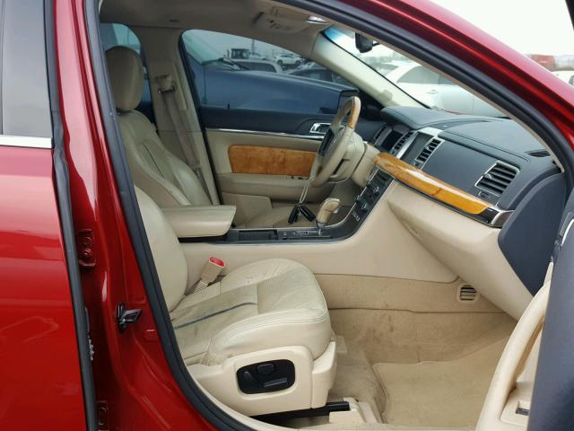 1LNHM93R69G633737 - 2009 LINCOLN MKS MAROON photo 5