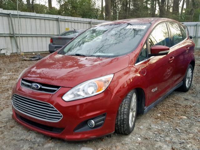 1FADP5CU0DL535364 - 2013 FORD C-MAX PREM RED photo 2