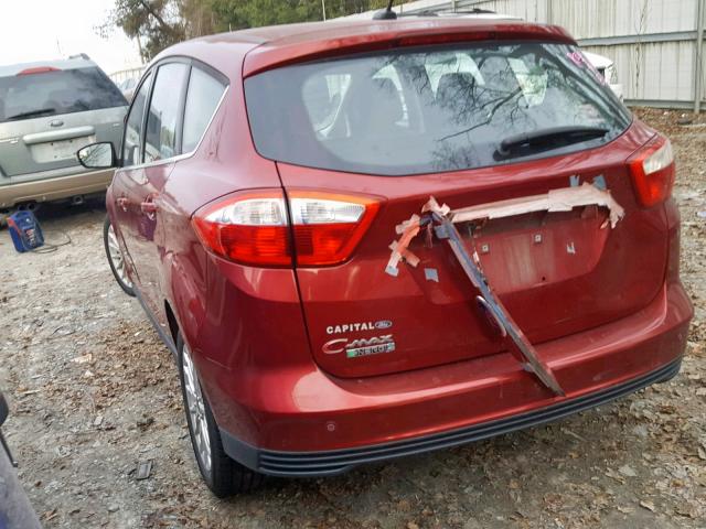 1FADP5CU0DL535364 - 2013 FORD C-MAX PREM RED photo 3