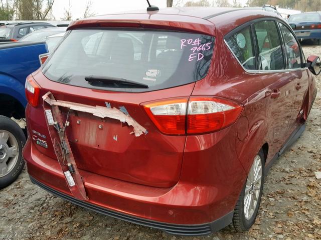 1FADP5CU0DL535364 - 2013 FORD C-MAX PREM RED photo 4